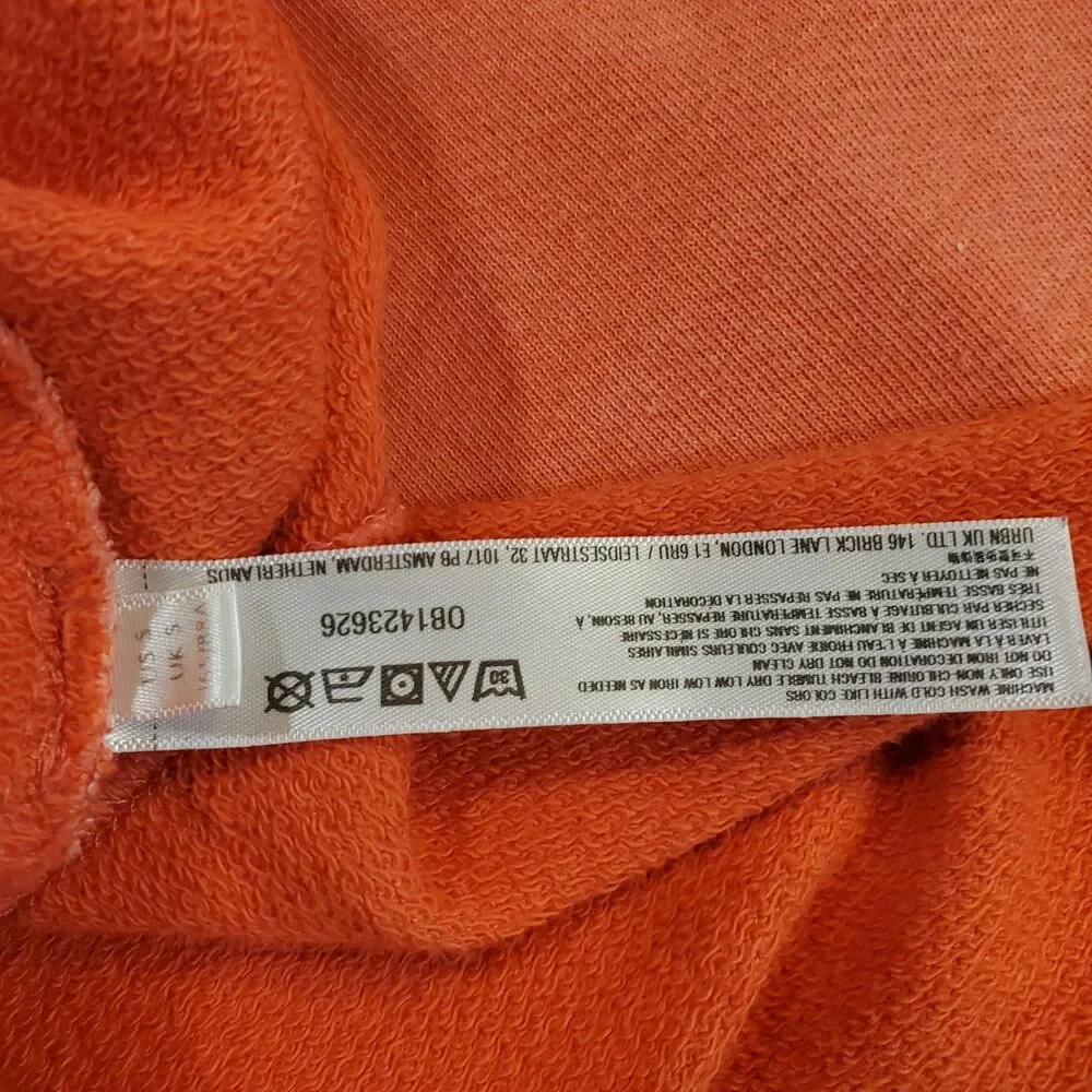 Free People Movement 1/2 Snap Raw Edge Crew Neck Sweatshirt Sz Sm